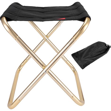 Chaise pliante en alliage d'aluminium portable pour pêche, barbecue et camping extérieur - siège pliable léger. (1/5)