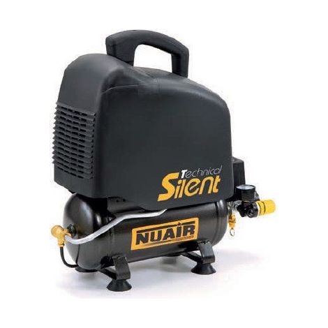 Nuair - Compresseur silencieux sans huile 1CV 0,75kW 230V 8 bar 6L - OM200/6 SILENT
