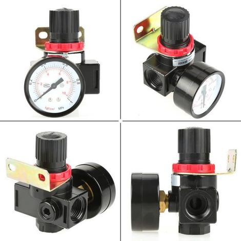 Vanne de régulation de pression pour air comprimé - - BR4000 - Filetage 1/2" - Manomètre intégré (1/4)