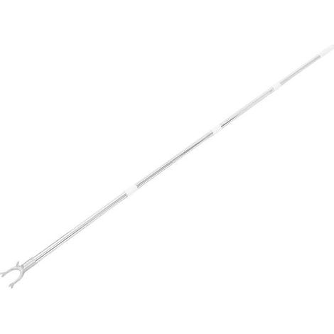 Poteau de support pour étendoir à linge argenté, extensible, forme ronde, 5 cm de largeur, 2,5 cm d'épaisseur, 1 pièce (1/5)