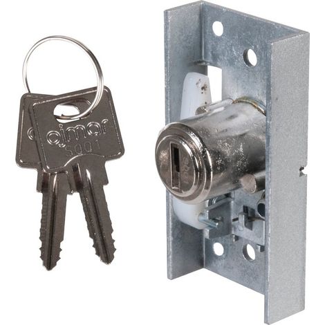 Serrure électrique pour porte coulissante – Boîtier acier 77x40mm – Cylindre Ø22mm – Livrée avec 2 clés – Installation facile – Grappin Annat