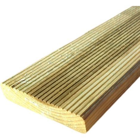 Pavimento legno da esterno decking pino impregnato autoclave mm 20 x 90 x 1500