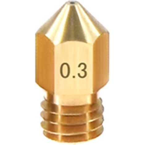 Stück 3D-Drucker-Extruder-Messingdüse M6-Gewinde, Druckkopf 0,3 mm Ausgang für MK8 3D-Drucker, 1,75 mm F