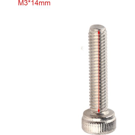 Vis tête creuse hexagonale inox SS304, boulon à tête cylindrique, M3x14, fixation vissée, filetage métrique, assemblage mécanique (1/5)