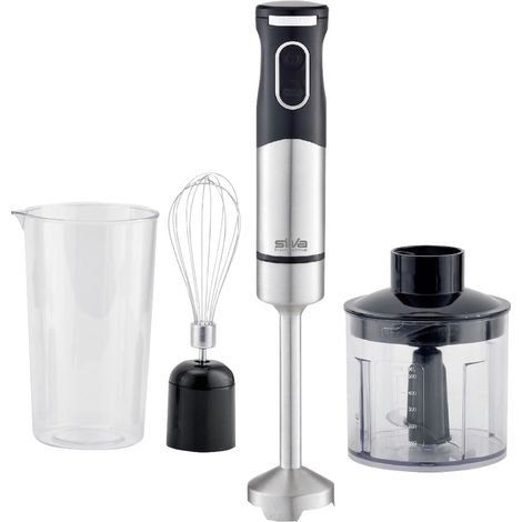 Silva Homeline SMS 6502 Stabmixer 700 W mit Messbecher, mit Zerkleinereraufsatz, Schneebesenaufsatz