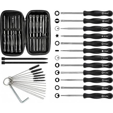 Lot de 12 Outils de Réglage Carburateur Compatible avec STIHL Husqvarna Poulan Echo Tronçonneuse Débroussailleuse Moteur 2 Temps Kit avec Étui (1/5)