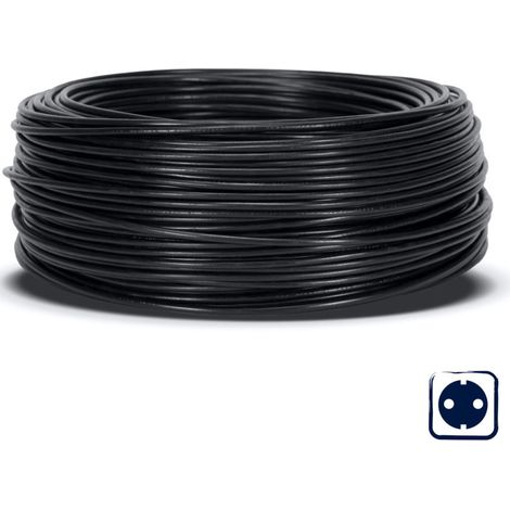 2,5 mm² Schwarzes Elektrokabel 200 m Flexibles PVC-Kabel Elektrokabel