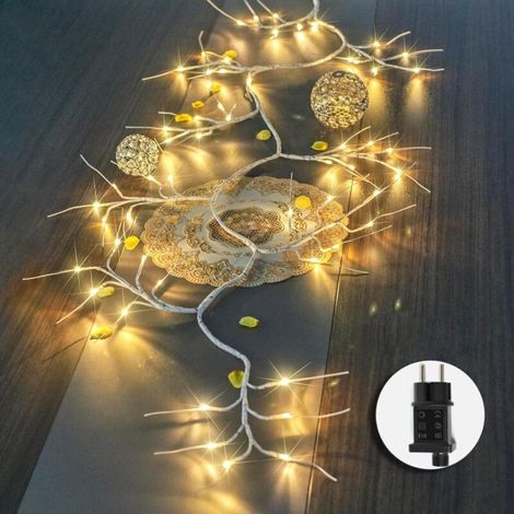 Brindilles Lumières Bouleau Artificiel Brindilles Guirlande Lumières Arbre Décoration pour Chambre Intérieur Extérieur Pâques Décoration De Noël Illuminé (1/5)