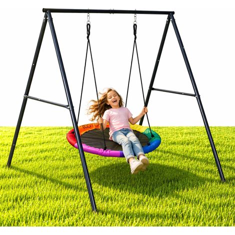 Garden Stork Nest Swing, 100 cm, Steel Frame