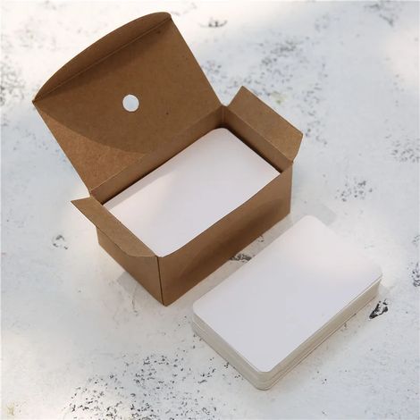 100 cartes en papier, design carré, matériau carton, idéal pour les cartes professionnelles, remerciements, apprentissage, étiquettes et bricolage (1/5)