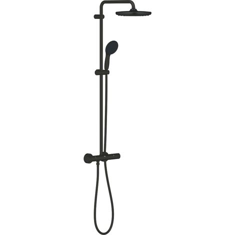 Grohe Vitalio Start - Set doccia termostatico, diametro 25 cm, 2 getti, nero opaco 266772431 (1/5)