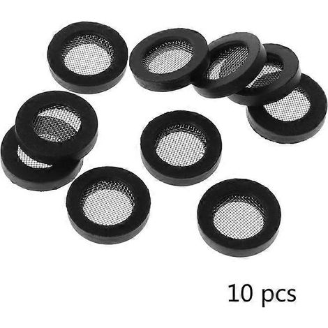 Lot de 10 joints toriques en caoutchouc avec rondelles d'étanchéité en maille pour tuyau d'arrivée d'eau de pommeau de douche 40JE