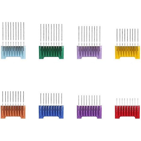 Ensemble de 8 peignes de guidage en acier inoxydable pour tondeuses pour animaux Wahl, compatibles avec les lames 5 en 1 (1/5)