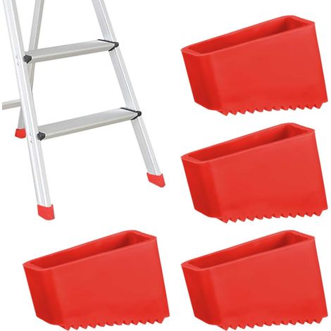 4Pcs Couvre-Pieds D'échelle, 50x20 mm Patin Echelle en Caoutchouc Embout Escabeau Coussin de Protection, Pied Escabeau pour les Échelles Pliantes des Travailleurs à Domicile (1/5)