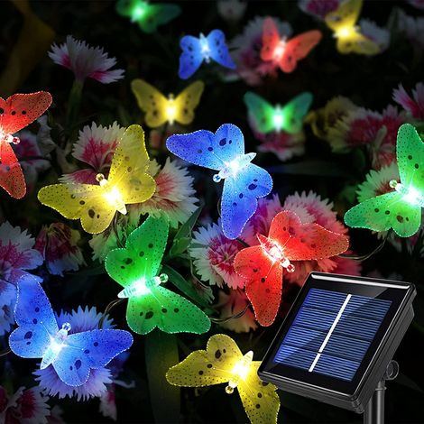 LED Chaîne Solaire Lumière Papillon Guirlande Lumineuse Étanche Maison Jardin Patio Pelouse Partie Décor Éclairage Utilisation (1/5)