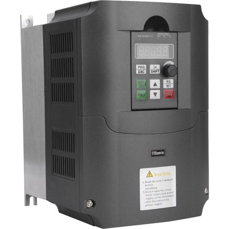 Sjlerst – Onduleur VFD 7,5KW – Convertisseur monophasé à triphasé AC220V à 380V – Contrôle vitesse moteur – Applications : broyeur, pompe, ventilateur (1/5)
