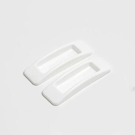 Poignée blanche sans perçage pour porte fenêtre vitrée (1/4)