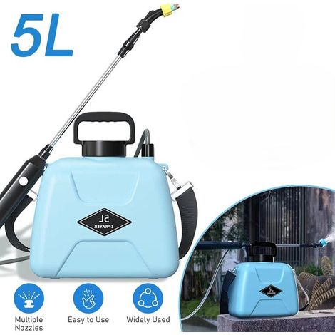 Pulvérisateur à pression à batterie 5 L, pulvérisateur de jardin électrique, pulvérisateur à dos rechargeable (1/5)