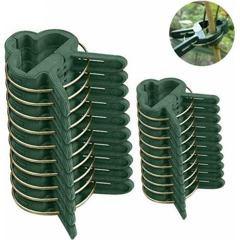 60x Attaches pour Plantes Liens pour Pieds de tomates, 4cm / 6cm vignes, vert (1/5)