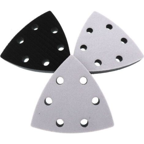 Replacement triangular sanding pad – Pack of 3, 90 x 90 x 90 mm, 6 holes, black (1/5)