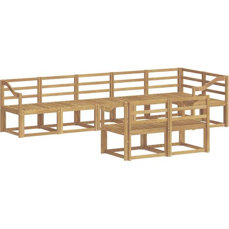 Outdoor Sofa Set 8 pcs White Solid Acacia Wood vidaXL (1/5)