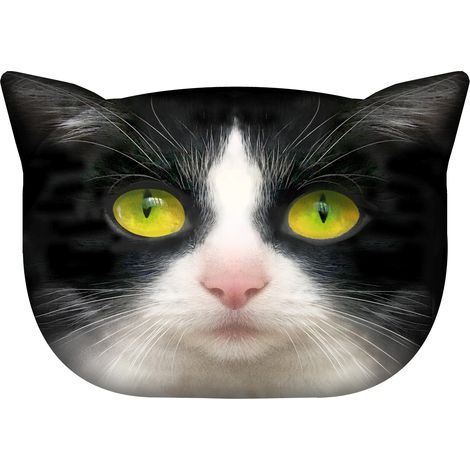 Coussin décoratif Bertoni « Panda Cat » 30×45 cm - velours, imprimé chat, garniture hypoallergénique (1/5)