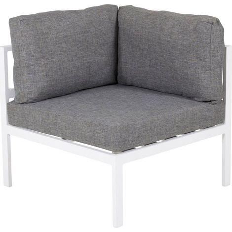 Module Canapé d'Angle de Jardin "Copacabana" 74cm Blanc (1/5)
