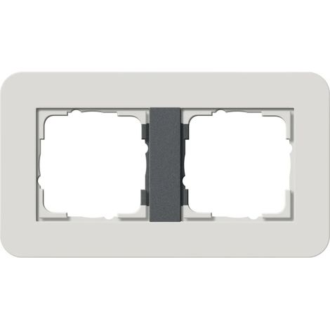 Gira Telaio di copertura 2f Gira E3 Grigio chiaro/Antracite [0212421], 0212 421