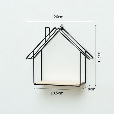 [JAMAIS UTILISÉ]Étagère murale en fer Support de rangement Petite maison 26822cm (1/3)