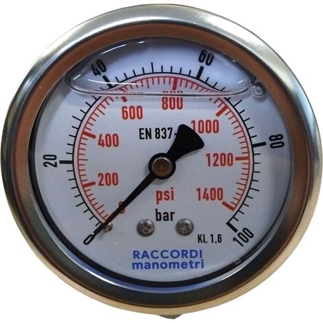 Hinteres Manometer 100 bar MG3-63 Gewinde 1/4" (1/5)