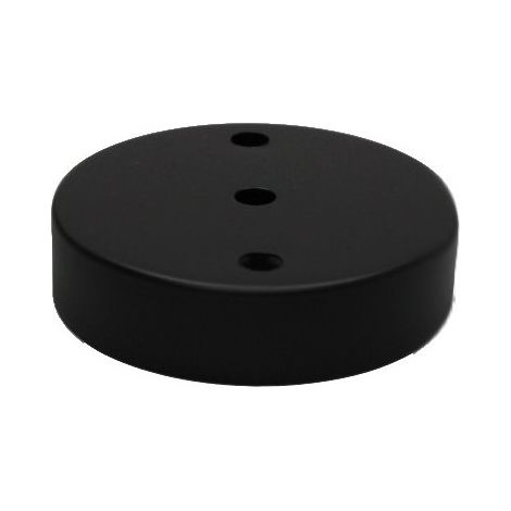Rosace Metal Noir 3 sorties 100mm
