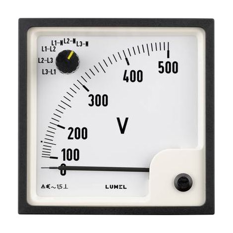 Voltmètre Lumel EP29 ferromagnétique 500 V AC encastrable