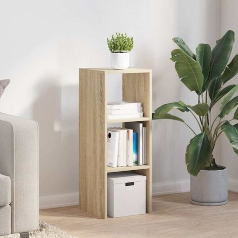 Bibliothèque Empilable 30x30x80 cm - Étagère de Rangement en Bois d'Ingénierie Couleur Chêne Sonoma - Meuble de Stockage Modulable pour Salon, Bureau ou Chambre (1/5)
