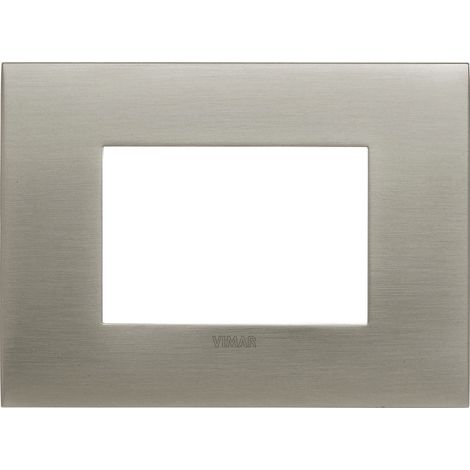 Placca 3m Vimar acciaio spazzolato arkè fit 19953.08