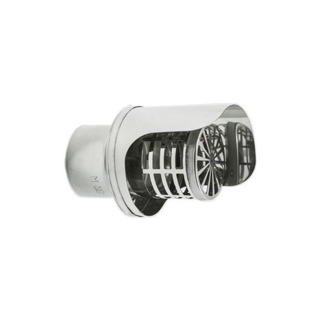 CAPPA ANTIPIOGGIA TERMINALE IN ACCIAIO INOX MODELLO ORIZZONTALE D. 80 MM (38725) (1/2)