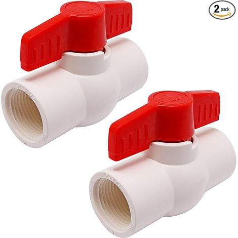 2pièces 32MM PVC robinet à tournant sphérique interrupteur d’arrêt pour piscine,Valve de contrôle de PVC (1/5)