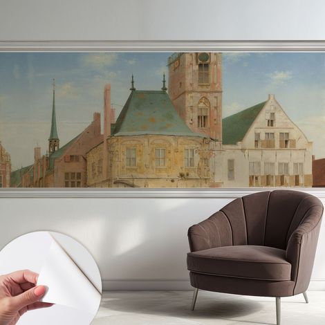 Fotomurale adesivo - parete decorativa - decorazione casa - stile moderno parete - Municipio storico 250x104 cm (1/5)