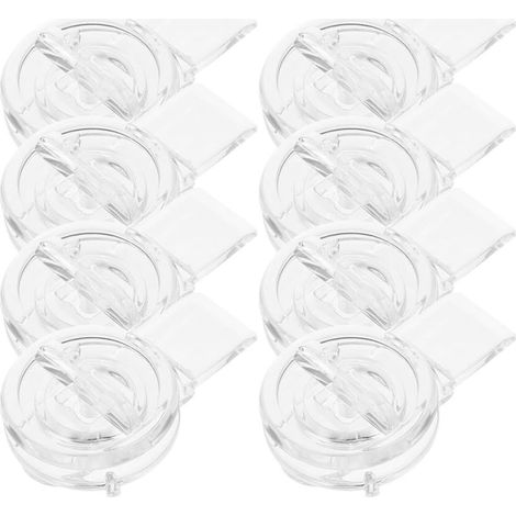 FUOYLOO Lot de 8 fermoirs en acrylique transparent pour petites (1/5)
