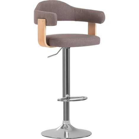 Maison Exclusive - Sgabelli da Bar 2 pz Grigio Talpa in Tessuto e Legno Curvo