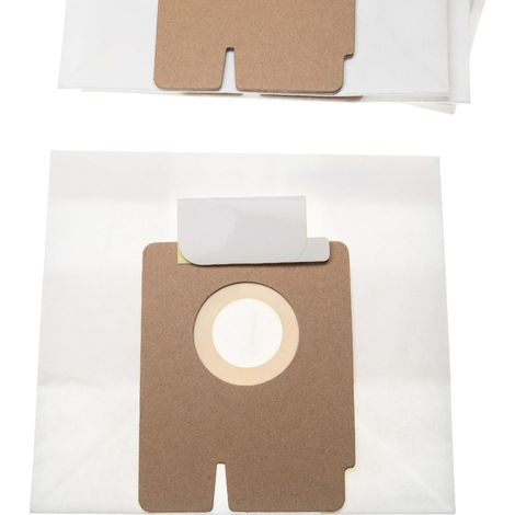 vhbw 5x sacchetto compatibile con Hoover Freespace Evo, FV70FV04011, FV70FV05011, FV70FV06011 aspirapolvere - 18cm x 16cm beige