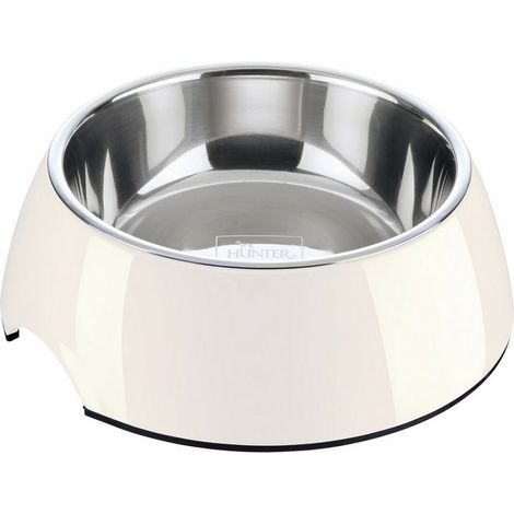 Ciotola per cani Hunter Melammina Acciaio inossidabile Bianco 160 ml (14,5 x 14,5 x 7 cm) (1/5)
