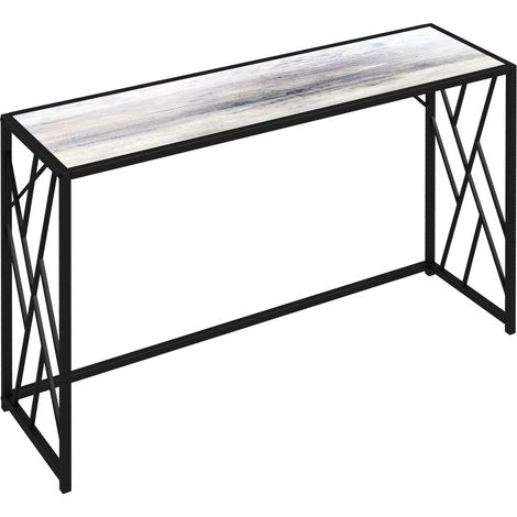 Console Table, Industrial Sofa Table with Metal Frame for Living Room, Hallway, 120 cm, Grey