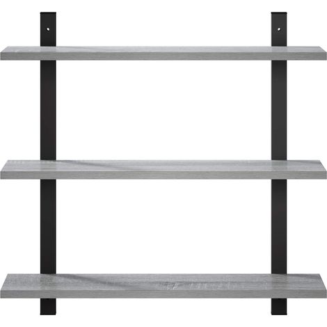 Scaffale da parete Sonoma grigio 60.5 x 13.5 x 58.5 cm vidaXL