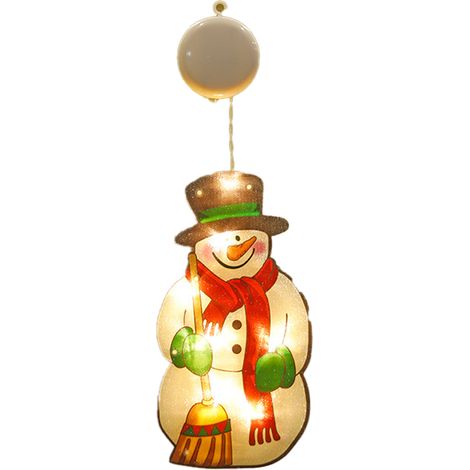 Guirlande Lumineuse Pour Fenêtre - Silhouette De Noël À Suction - LED Blanc Chaud - Usage Intérieur Et Extérieur Protégé - 1 Pièce (1/5)