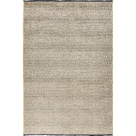 Tapis crème lavable à poil court style moderne luxe - 150 x 80 cm
