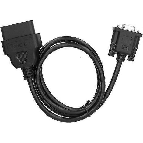 Câble adaptateur d'interface de diagnostic automobile OBD2 à 16 broches vers RS232 DB9 avec connecteur d'extension de 1,5 m pour la programmation de l'ECU du véhicule (1/5)
