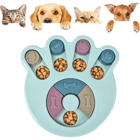 MINKUROW Puzzle Feeder Toy, Dog Puzzle Slow Feeder Toy, Intelligence Dog Game, Educational Interactive Dog Toy, Dog Feeder With Treat Dispenser-A (1/5)