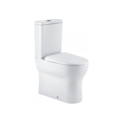 Sanindusa Winner toiletset - 36.6x64.6x87.7cm - staand - verhoogd 6cm - spoelrandloos - duoblok reservoir - softclose - keramiek - glans wit (1/5)