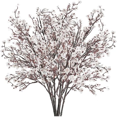 Gypsophila - Flores Artificiales de Seda con Toque Realista - 48 cm - Para Centros de Mesa Boda Decoración Hogar y Fiestas - Paquete de 6 Unidades (1/5)