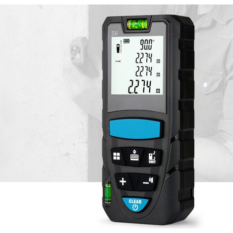 Télémètre électronique portable haute précision MESTEK, règle électronique, instrument de mesure de distance en pièce jusqu'à 100 m S6 (1/5)